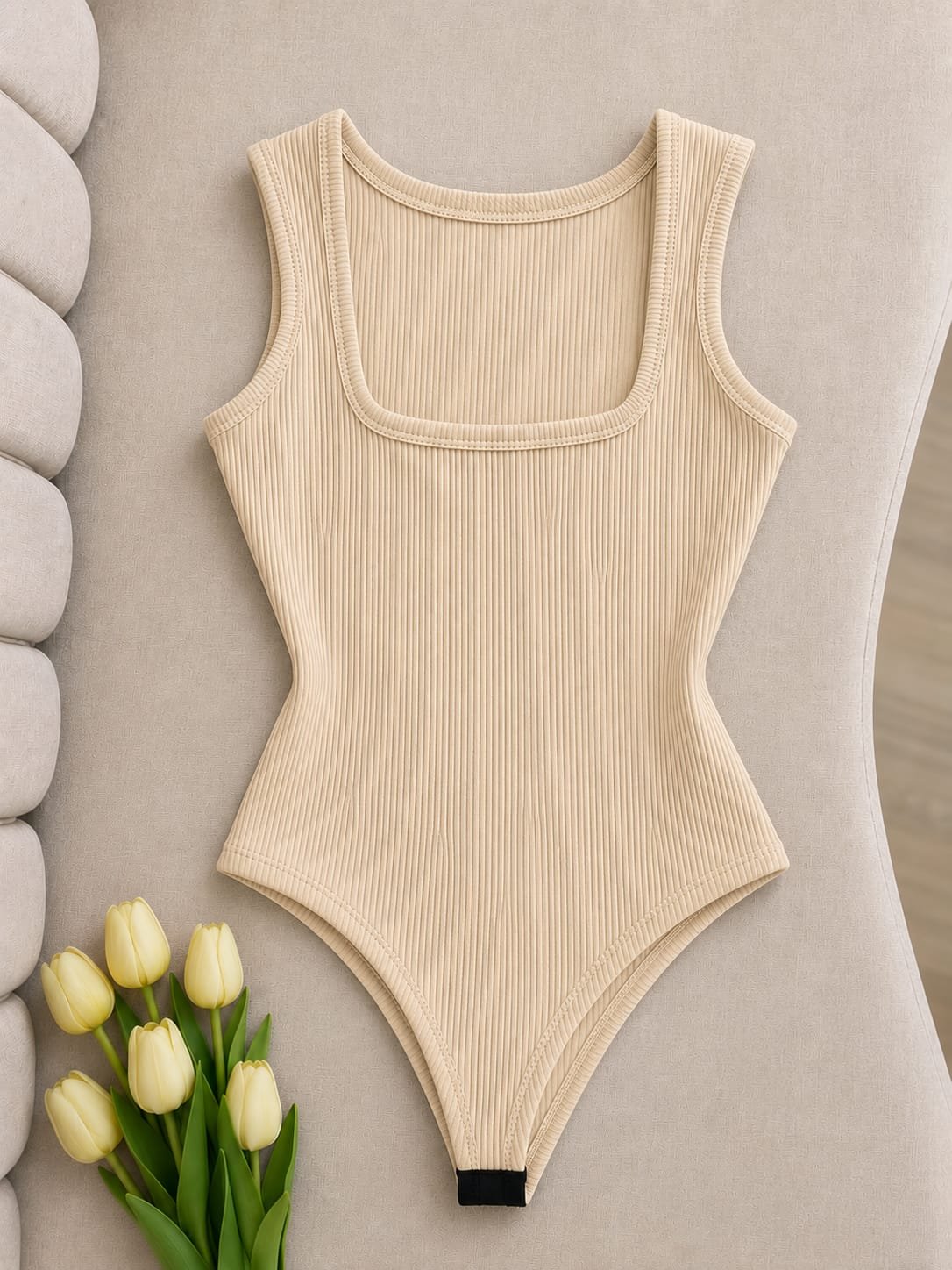 Body Feminino Gola Quadrada - Belle Lily