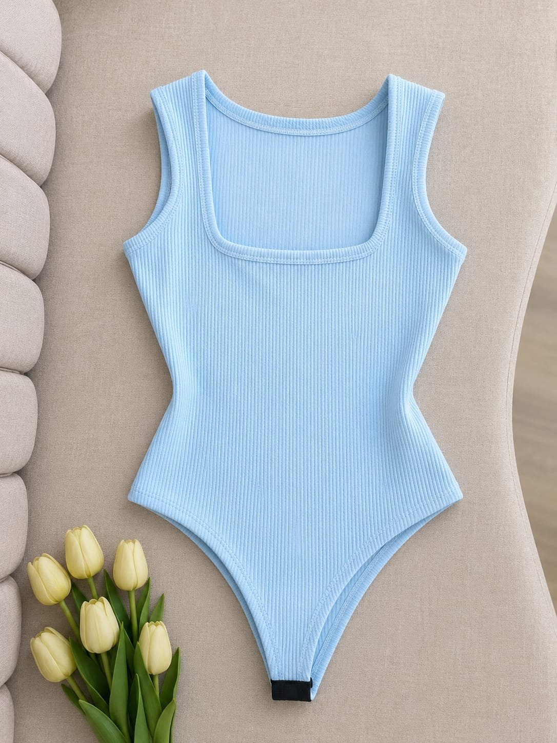 Body Feminino Gola Quadrada - Belle Lily