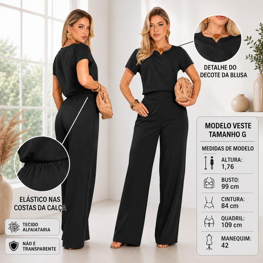 Conjunto Feminino Alfaiataria Premium — Calça e Blusa - Belle Lily