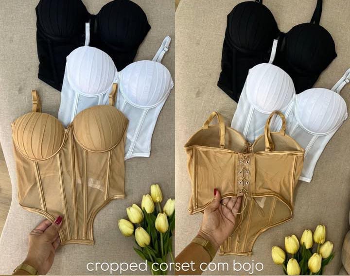 Cropped Corset Feminino com Bojo - Belle Lily