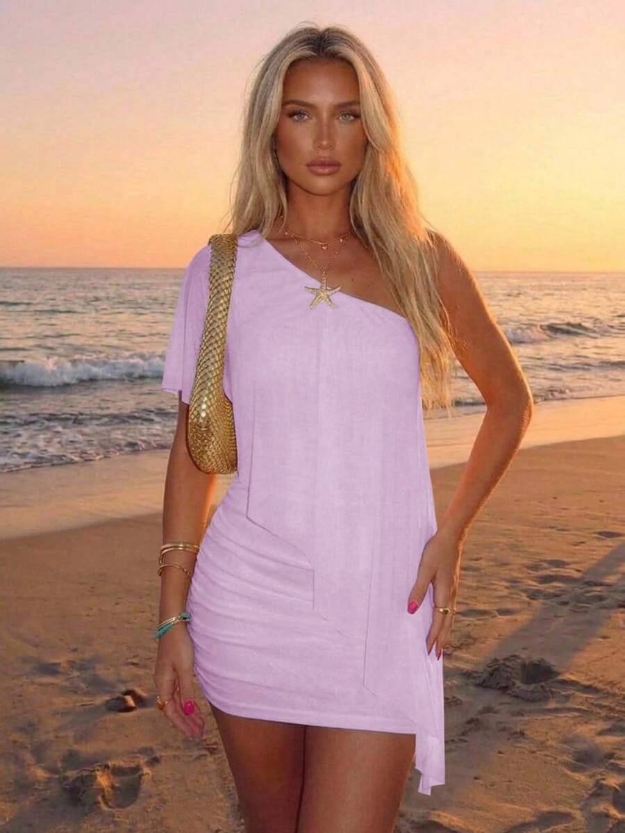 Vestido Curto Regata Cor Sólida - Belle Lily